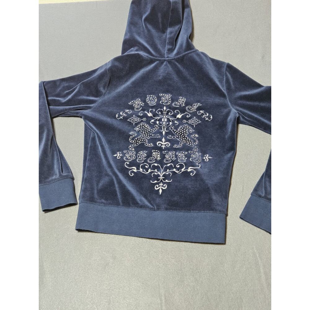 Vintage Express Womens Medium Bedazzled Royal Blue Decorative Top & Bottom Set - Picture 9 of 16